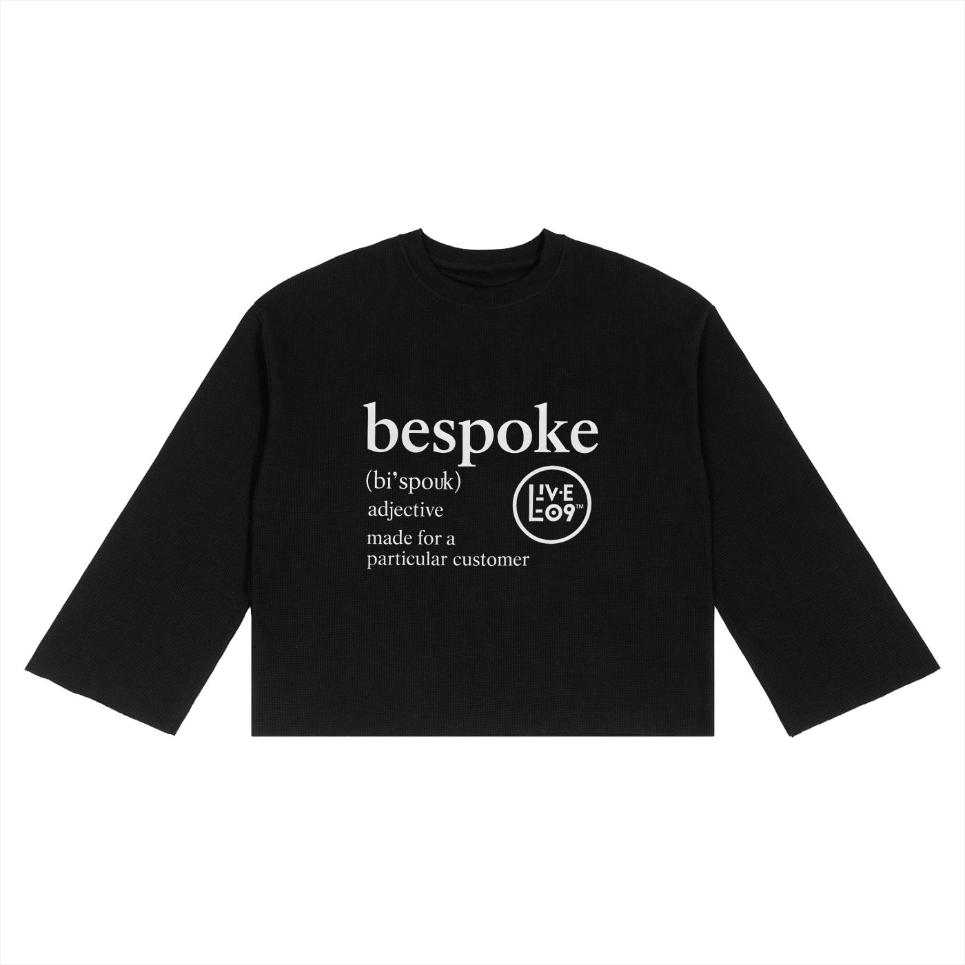 LIVELE09 Waffle Raw Edge T-Shirt