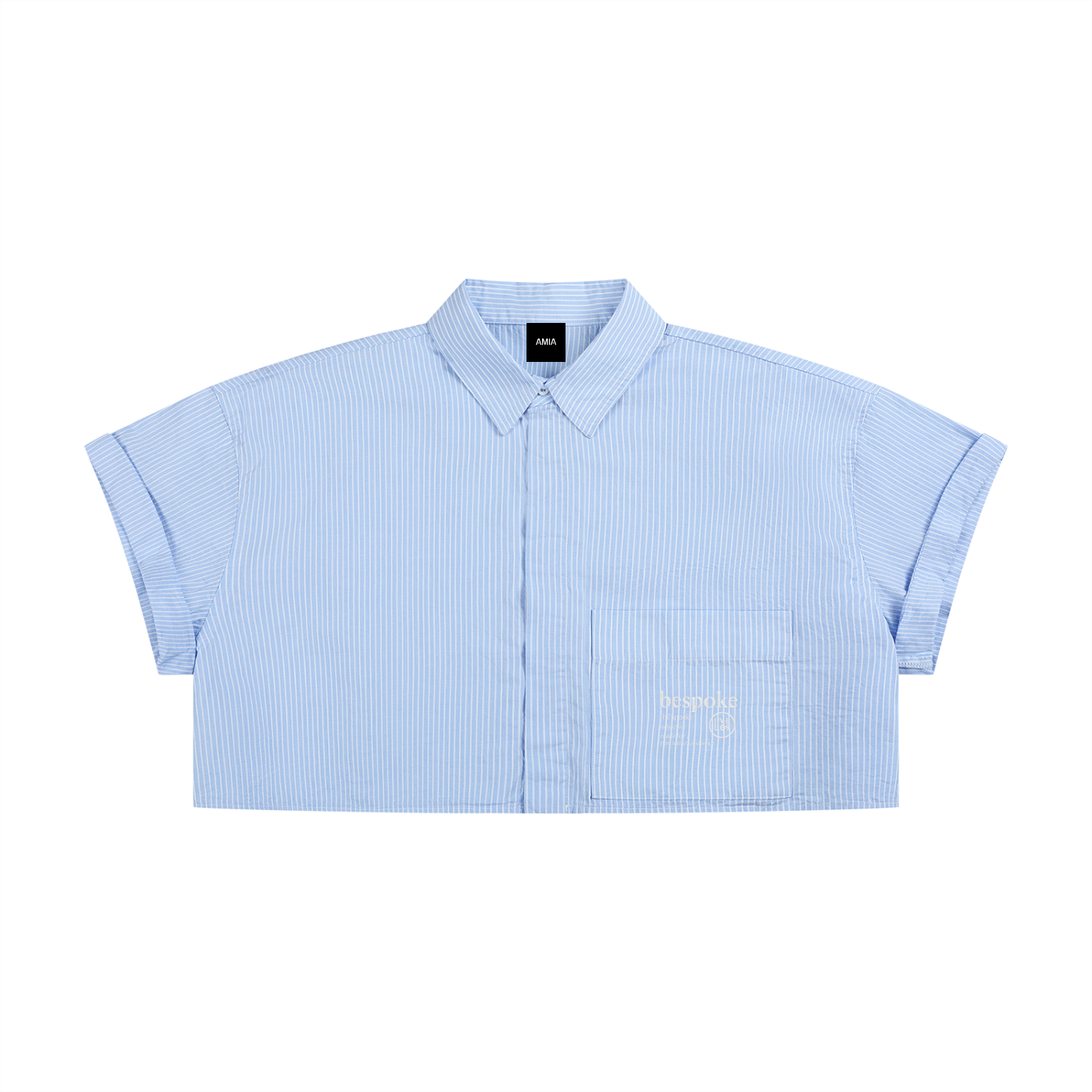 LIVELE09 Women’s Striped Boxy Cropped Shirt