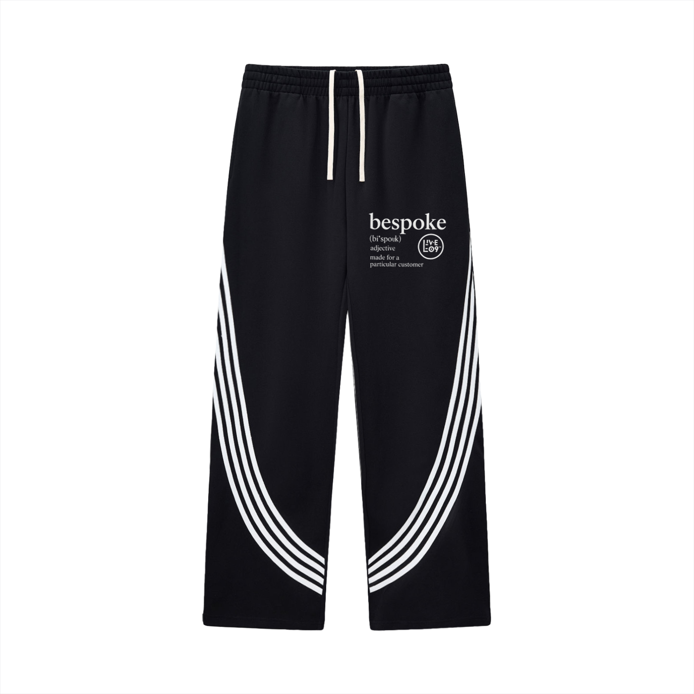 LIVELE09 Curved Stripe Straight Sweatpants