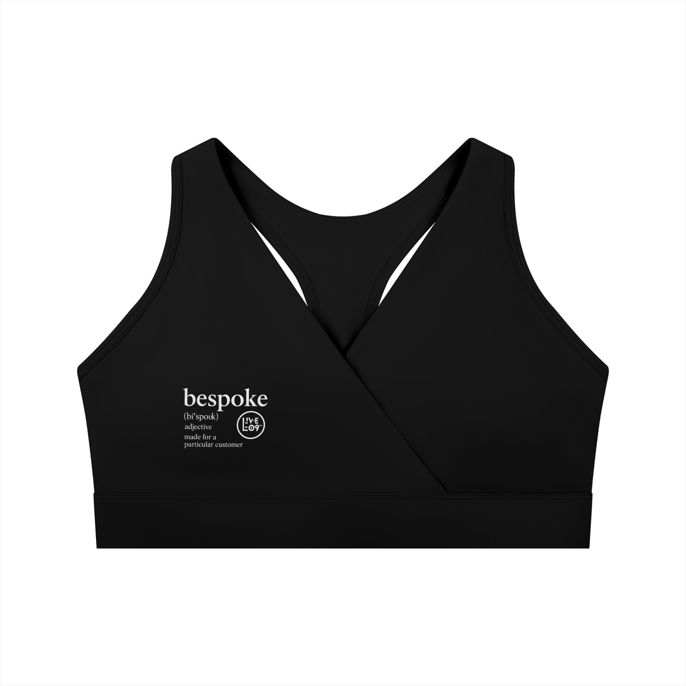 LIVELE09 Women's Crossover V-Neck Sports Bra