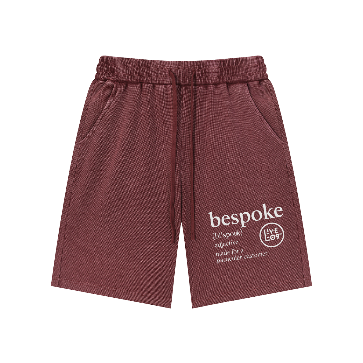 LIVELE09 Mineral Wash Waffle Knit Shorts