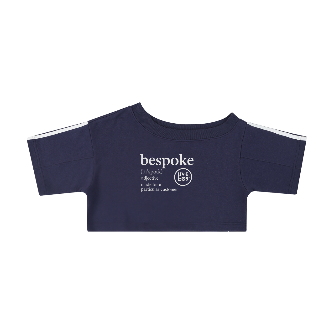LIVELE09 Women's Off-the-Shoulder Crop T-Shirt