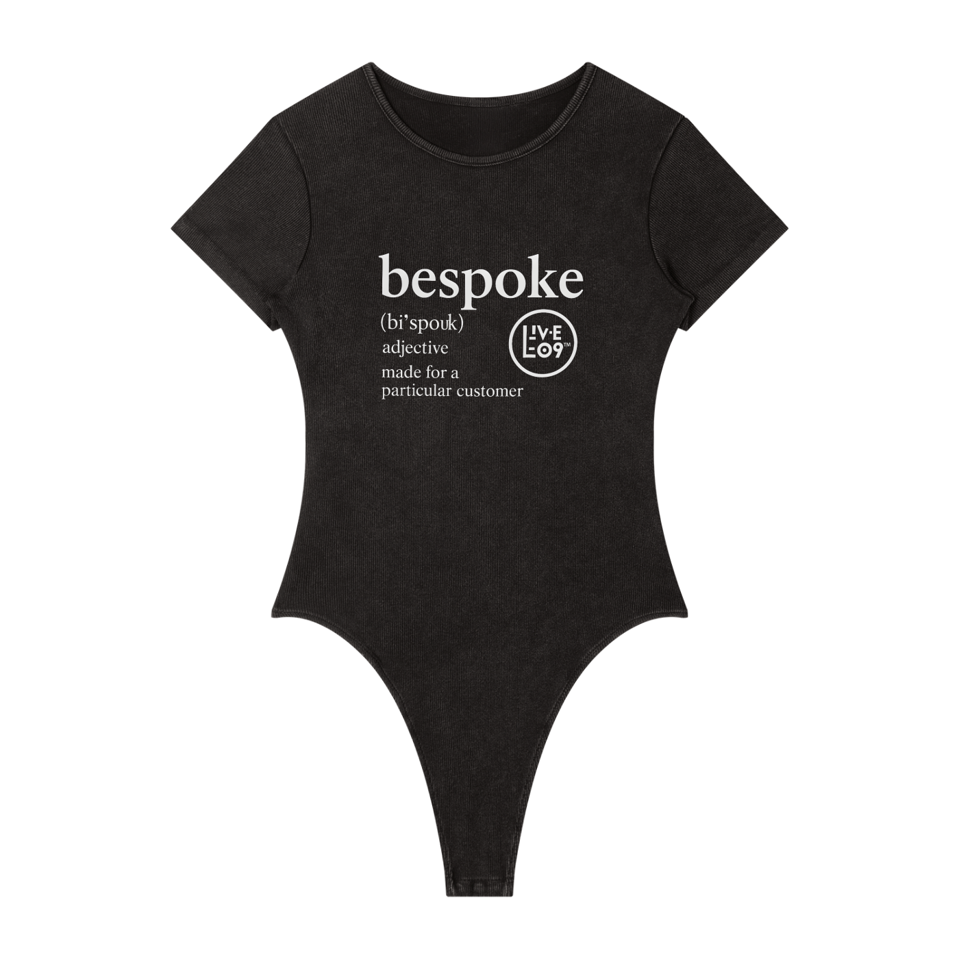 LIVELE09 Women's Mineral Wash Crew neck Bodysuit