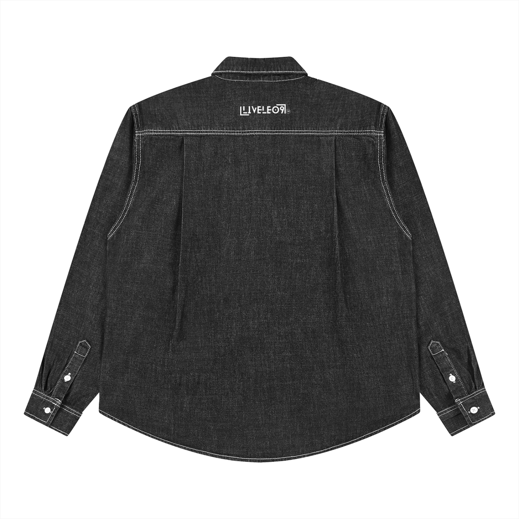 LIVELE09 Vintage Wash Denim Shirt