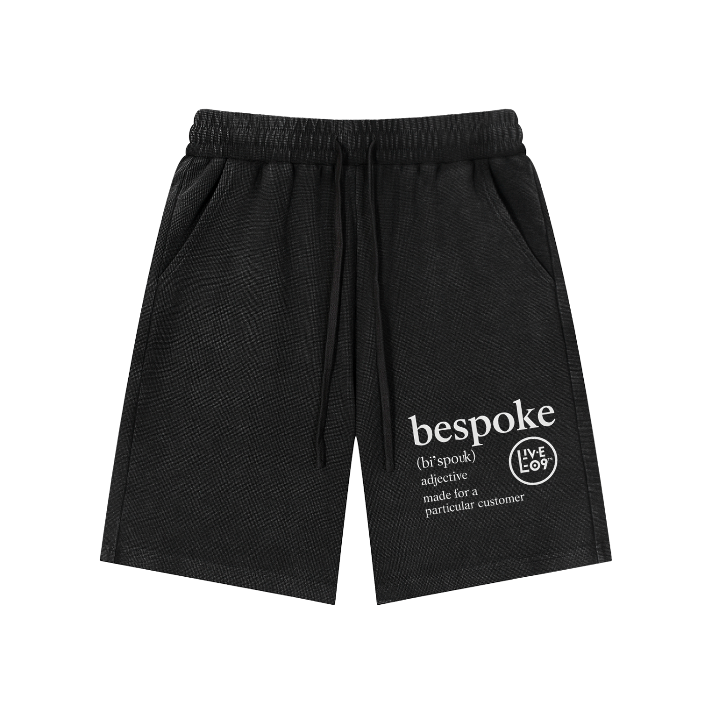 LIVELE09 Mineral Wash Waffle Knit Shorts