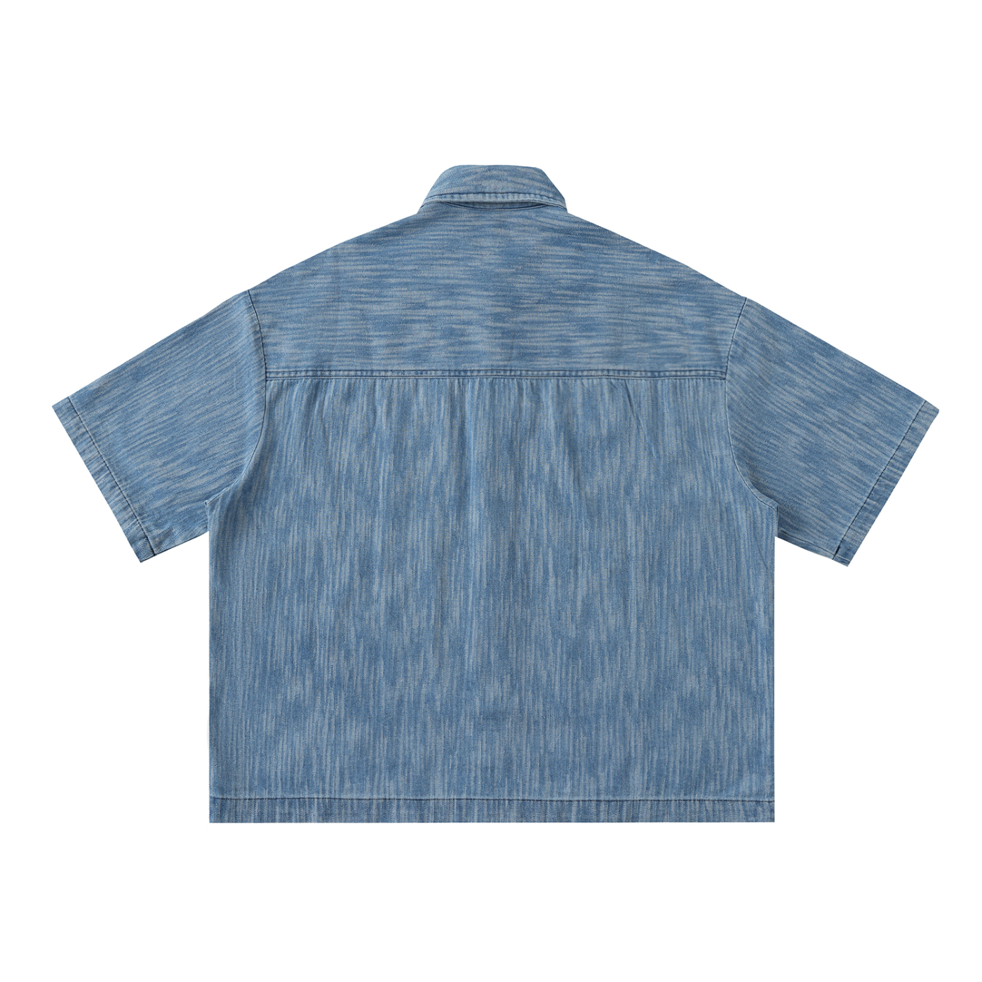 LIVELE09 Distressed Wash Short-Sleeve Shirt