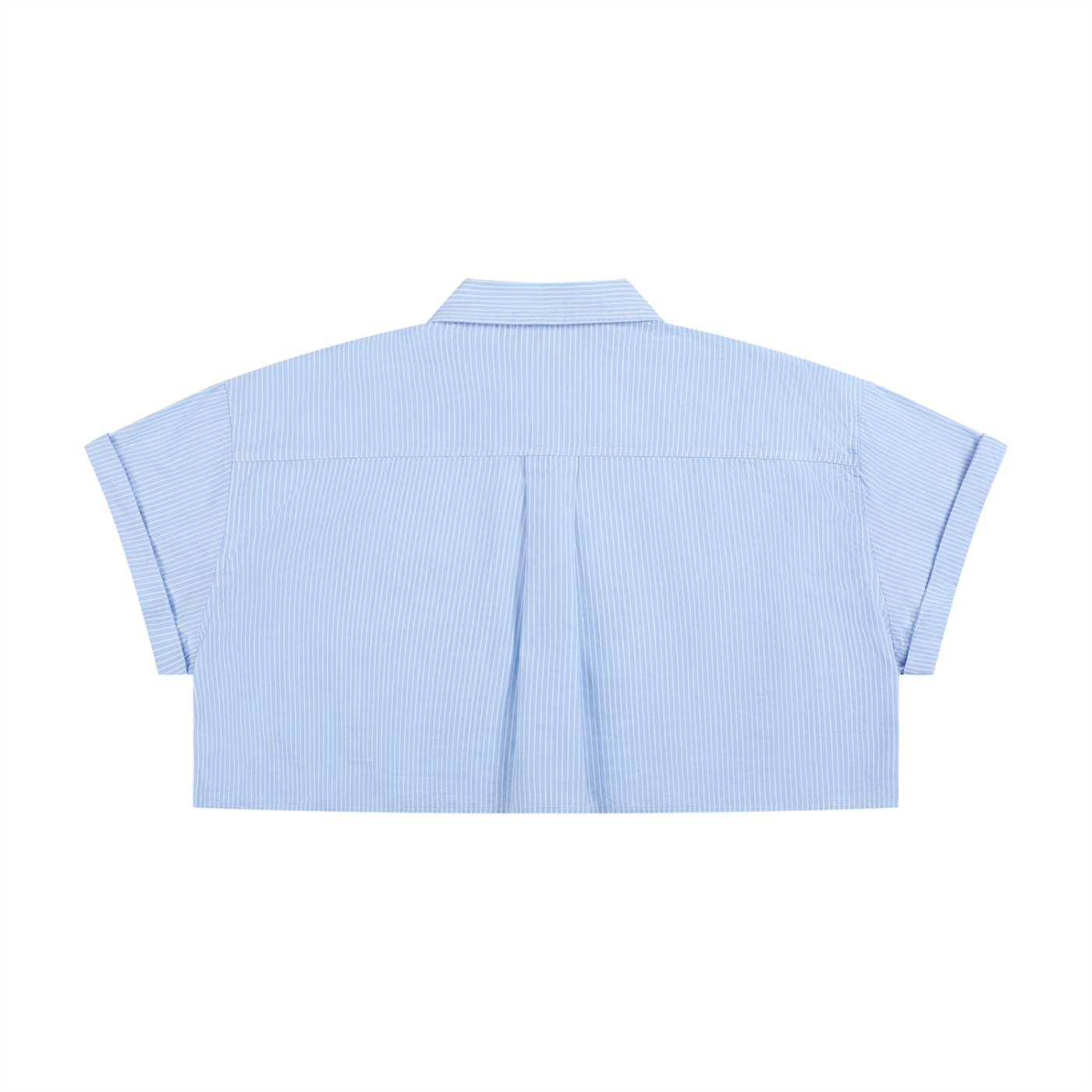 LIVELE09 Women’s Striped Boxy Cropped Shirt