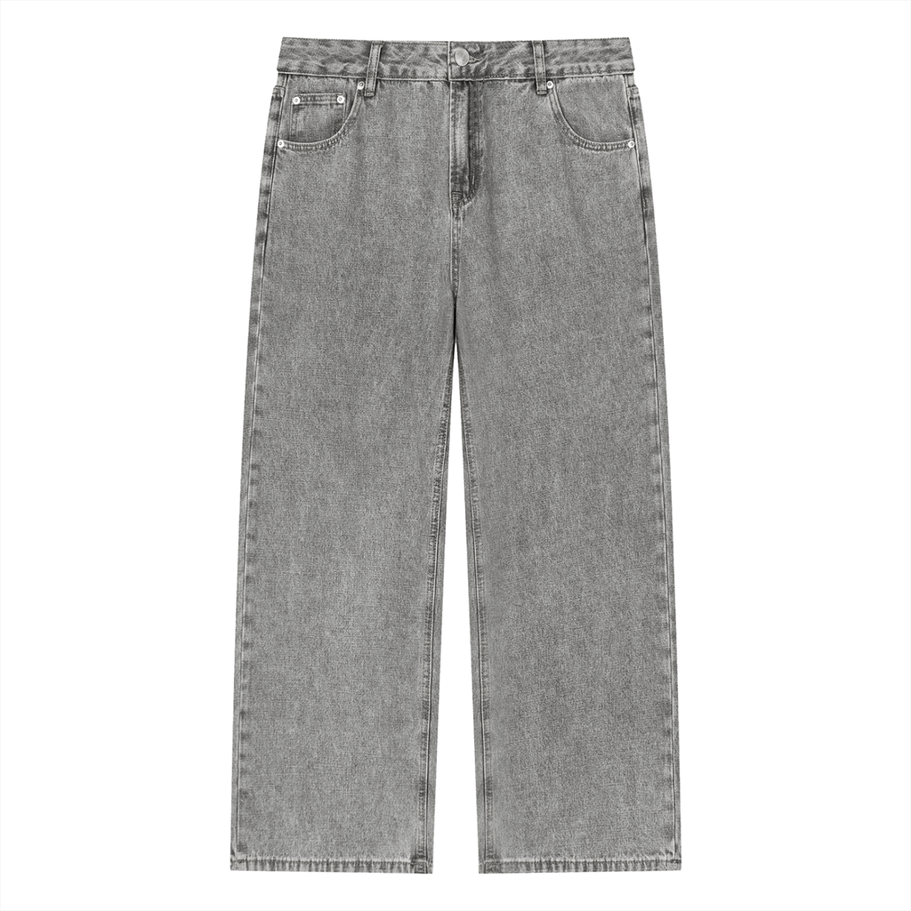 LIVELE09 Vintage Wash Straight Leg Jeans