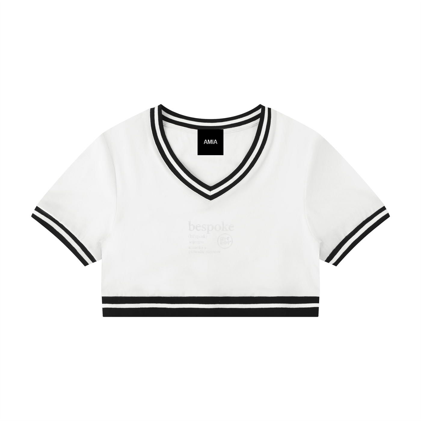 LIVELE09 Women's Crop V neck T-Shirt