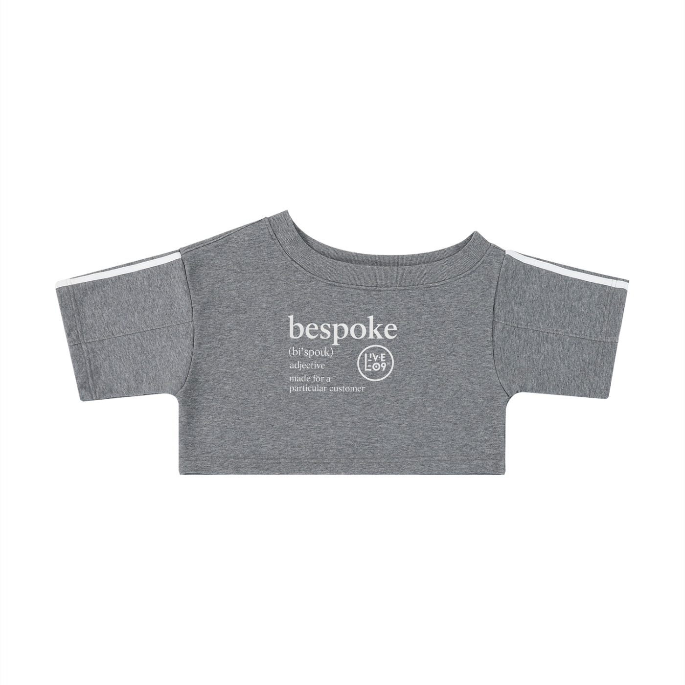 LIVELE09 Women's Off-the-Shoulder Crop T-Shirt