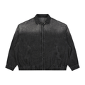 LIVELE09  Vintage Wash Full-Zip Denim Jacket