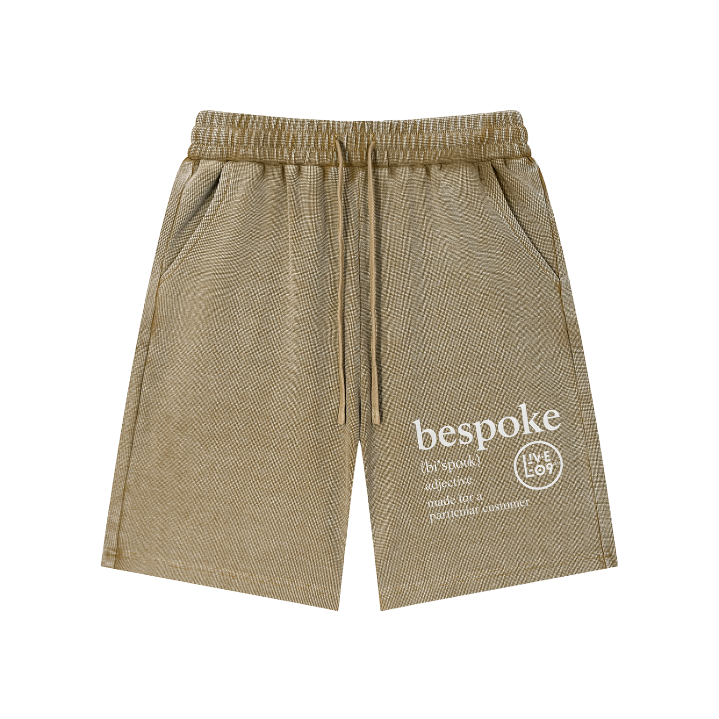 LIVELE09 Mineral Wash Waffle Knit Shorts