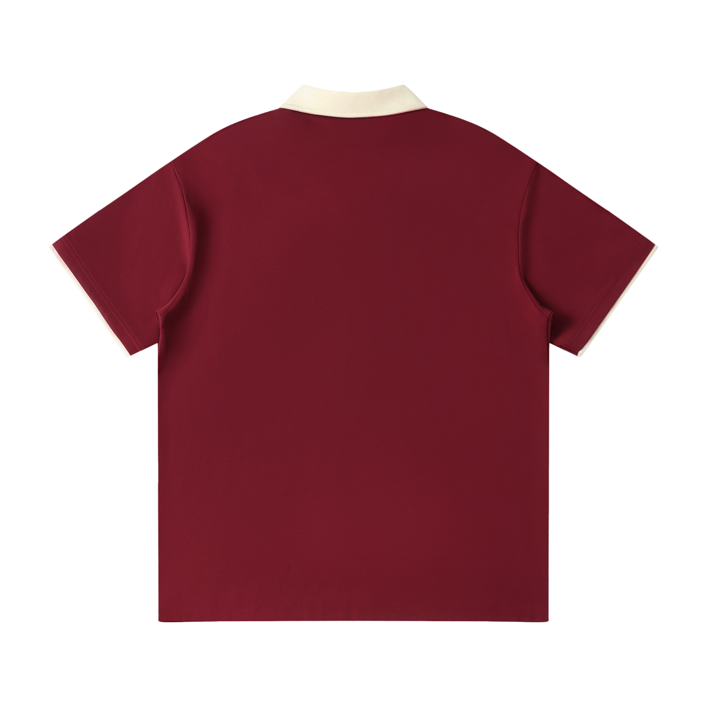 LIVELE09 Contrast Collar Raglan Polo Shirt