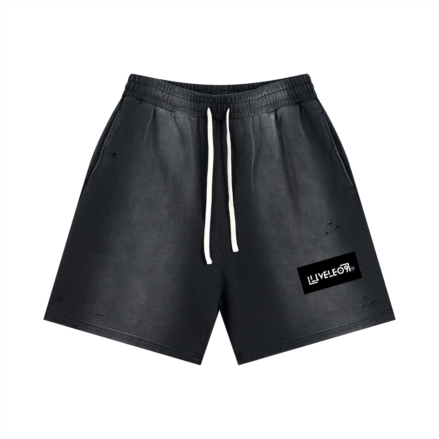 LIVELE09 Sun Fade Distressed Shorts