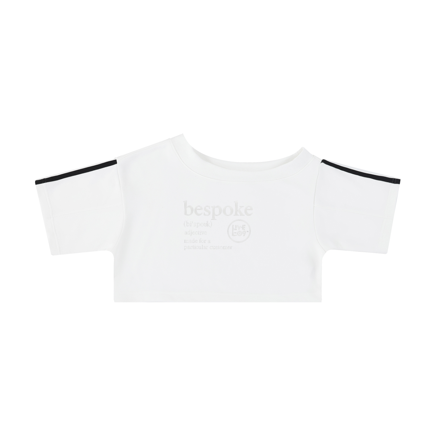 LIVELE09 Women's Off-the-Shoulder Crop T-Shirt