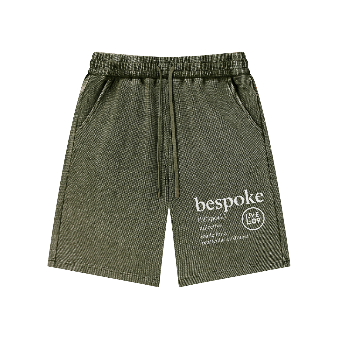LIVELE09 Mineral Wash Waffle Knit Shorts