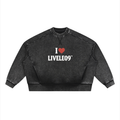 LIVELE09 Mineral Wash Boxy Sweatshirt