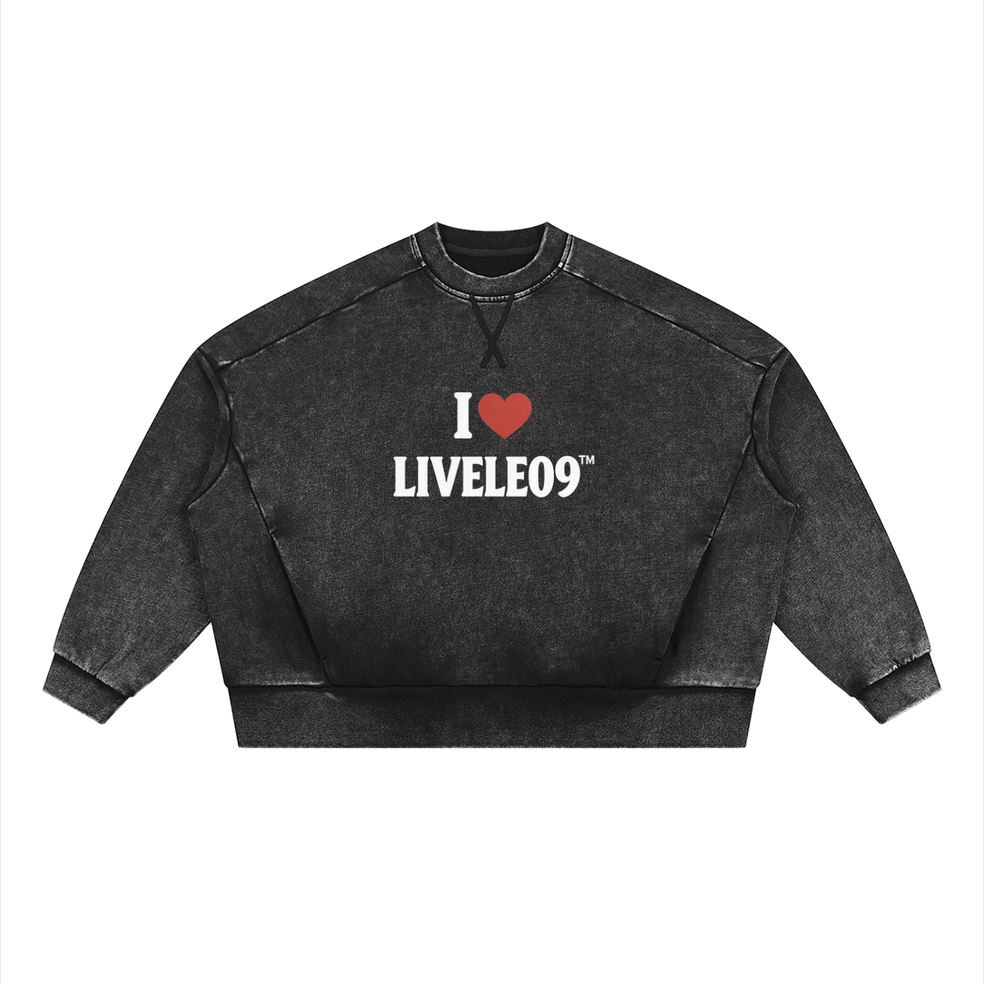LIVELE09 Mineral Wash Boxy Sweatshirt