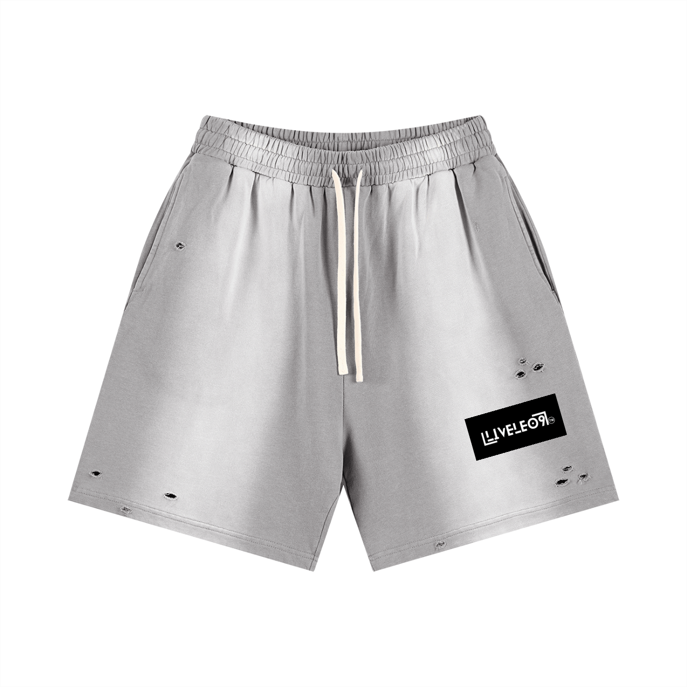 LIVELE09 Sun Fade Distressed Shorts