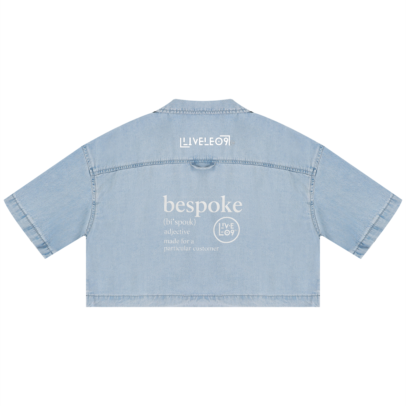 LIVELE09 Women's Vintage Wash Boxy Cropped Shirt