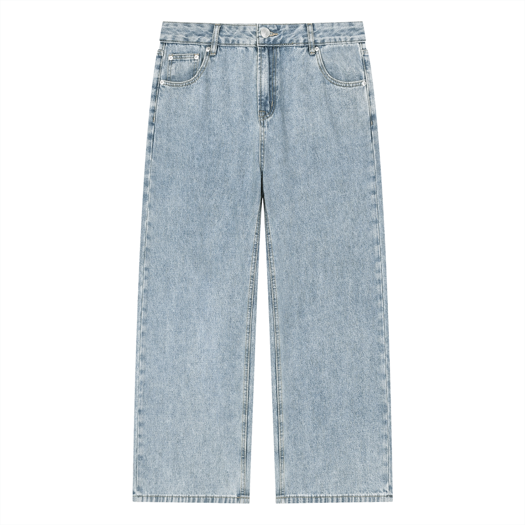LIVELE09 Vintage Wash Straight Leg Jeans