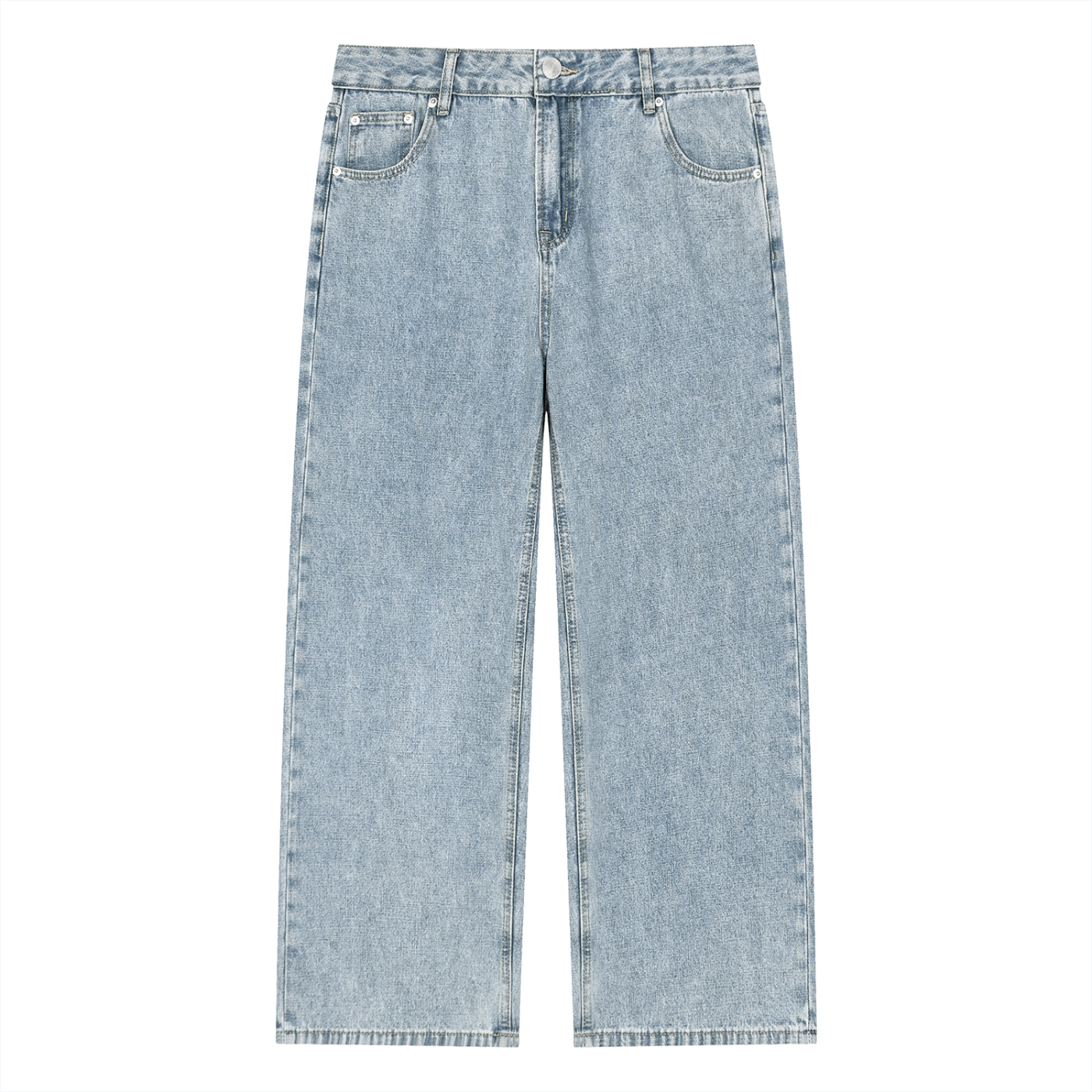 LIVELE09 Vintage Wash Straight Leg Jeans