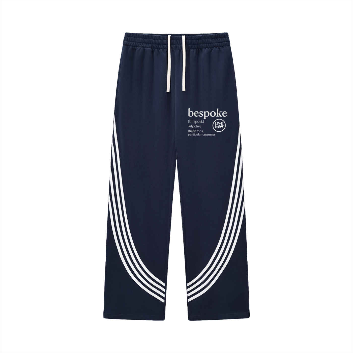 LIVELE09 Curved Stripe Straight Sweatpants