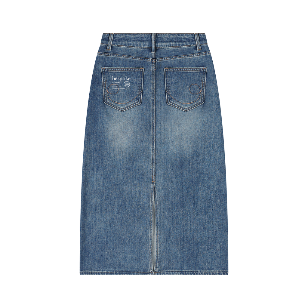 LIVELE09 Women’s Vintage Wash Denim Skirt