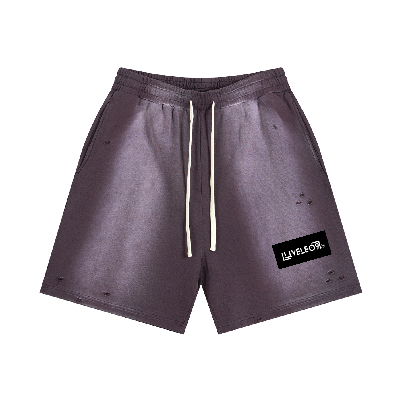 LIVELE09 Sun Fade Distressed Shorts