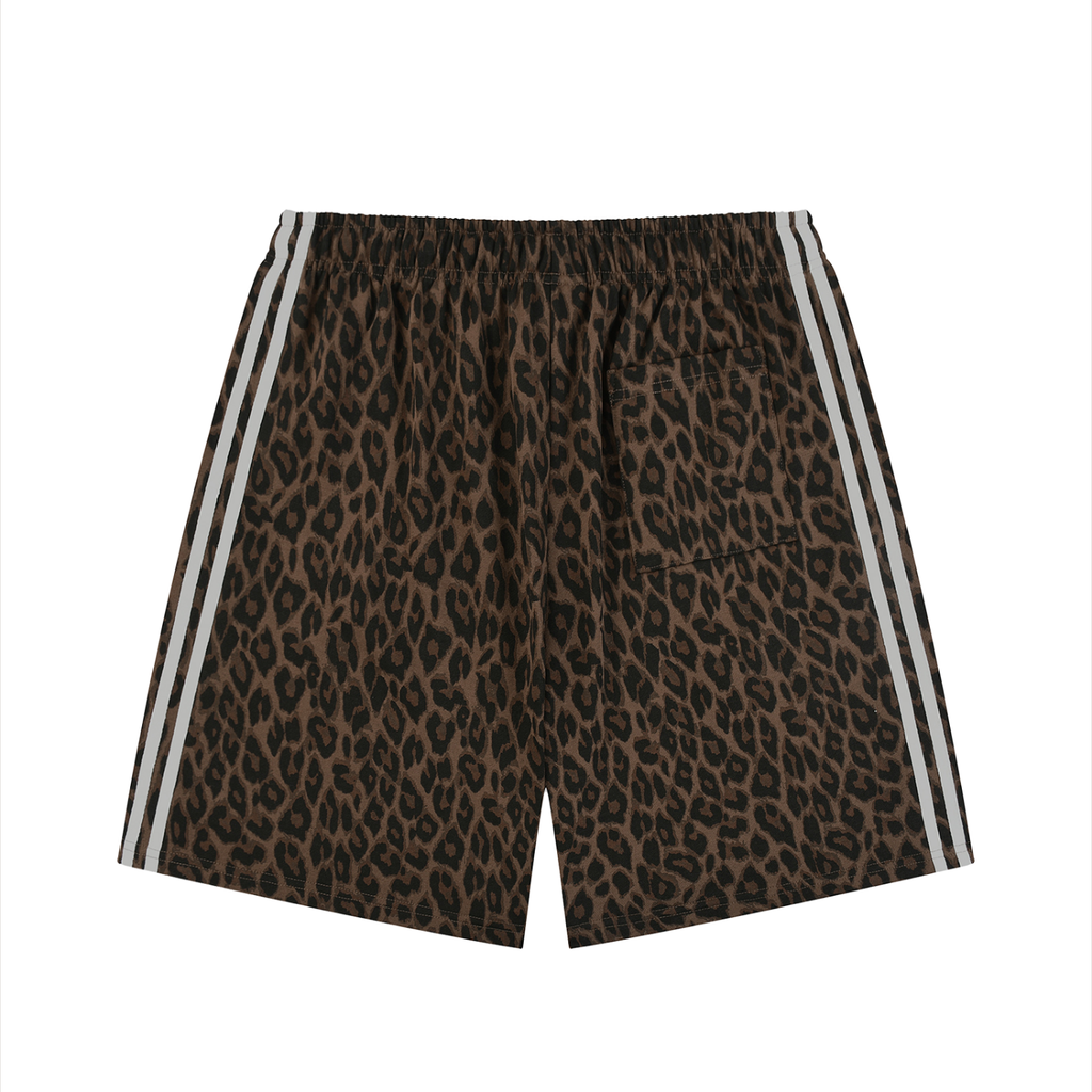 LIVELE09 Heavyweight Leopard Drawstring Shorts