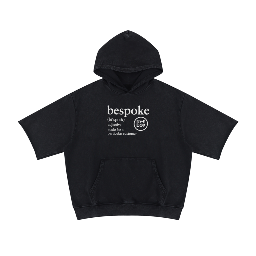 LIVELE09 Mineral Wash Short Sleeve Hoodie