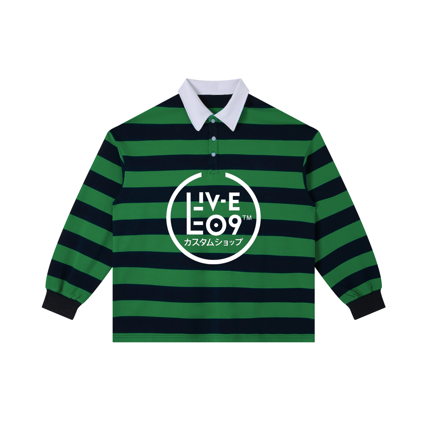 LIVELEO9 Color Block Stripe Polo Shirt