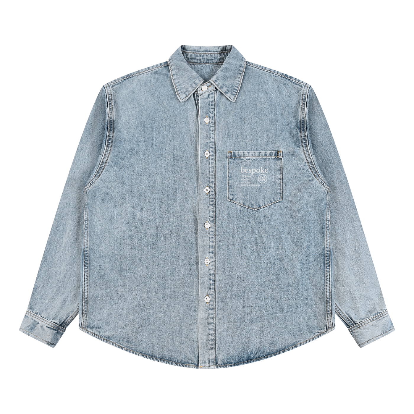 LIVELE09 Vintage Wash Denim Shirt
