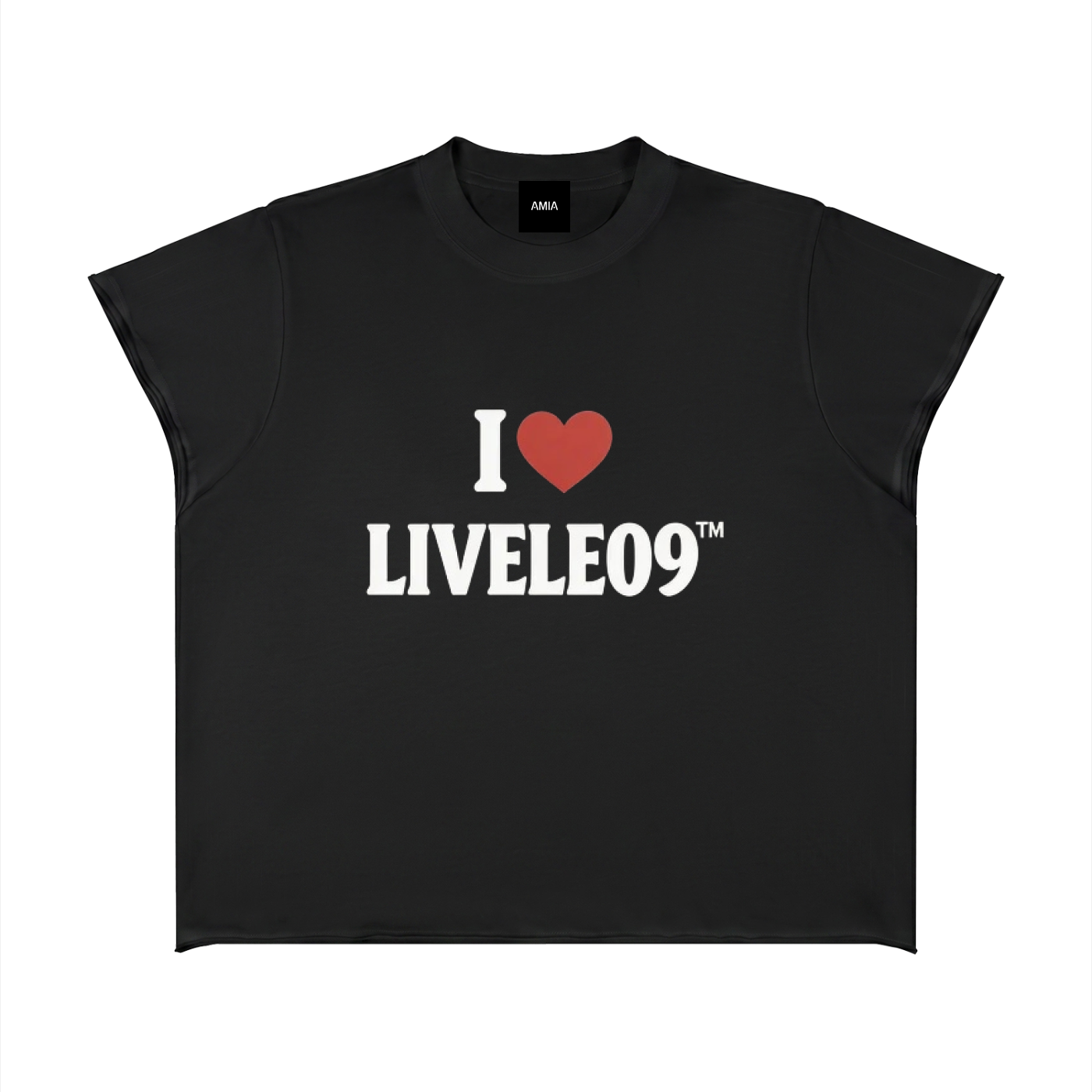 LIVELE09 Boxy Raw Edge T-Shirt