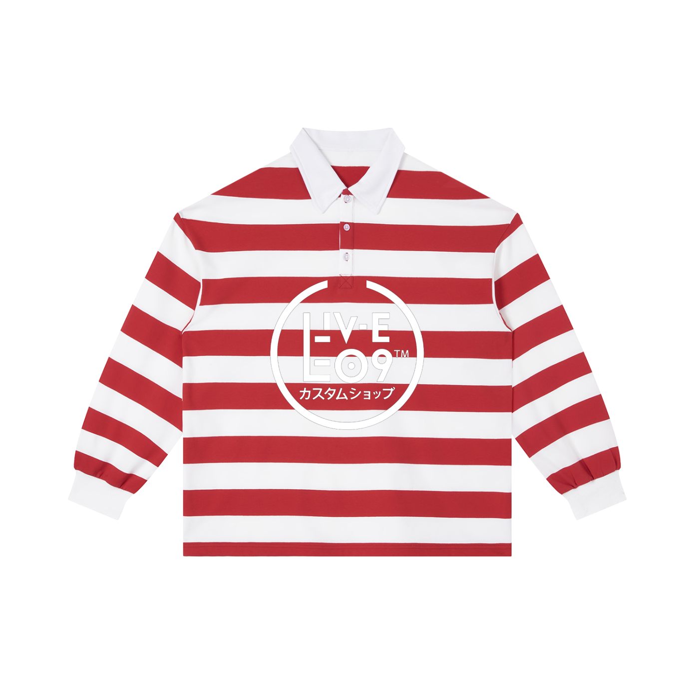 LIVELEO9 Color Block Stripe Polo Shirt