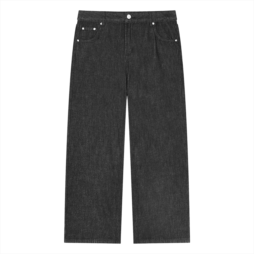 LIVELE09 Vintage Wash Straight Leg Jeans