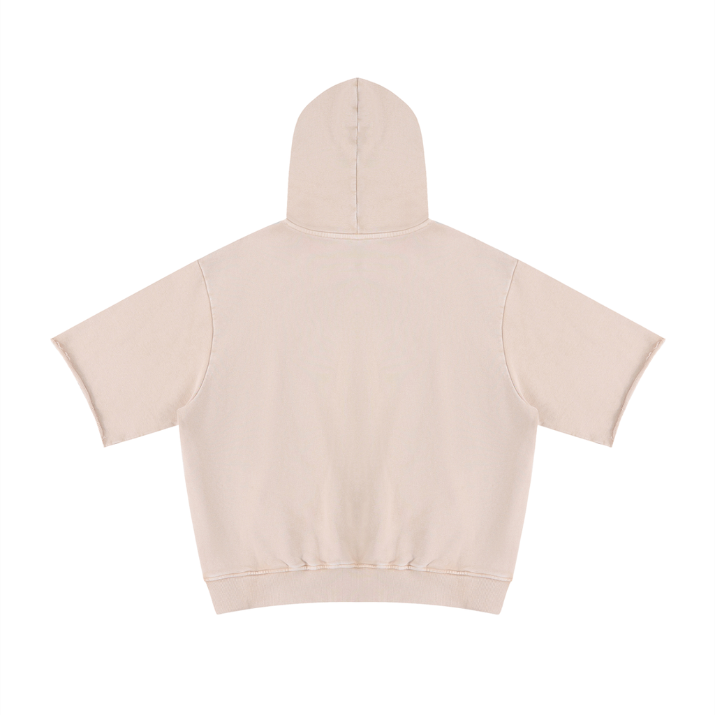 LIVELE09 Mineral Wash Short Sleeve Hoodie