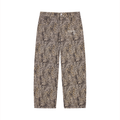 LIVELE09 Vintage Wash Leopard Wide Leg Jeans