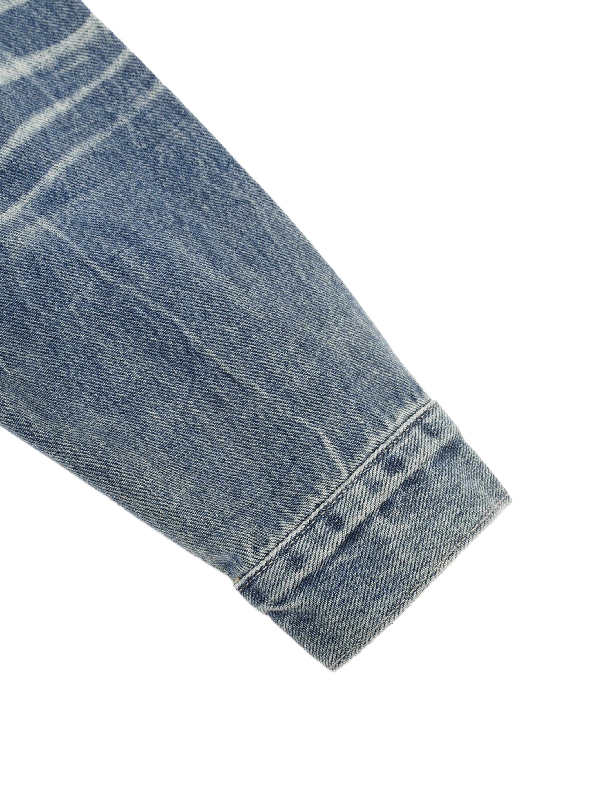 LIVELE09 Vintage Wash Zip Up Denim Jacket