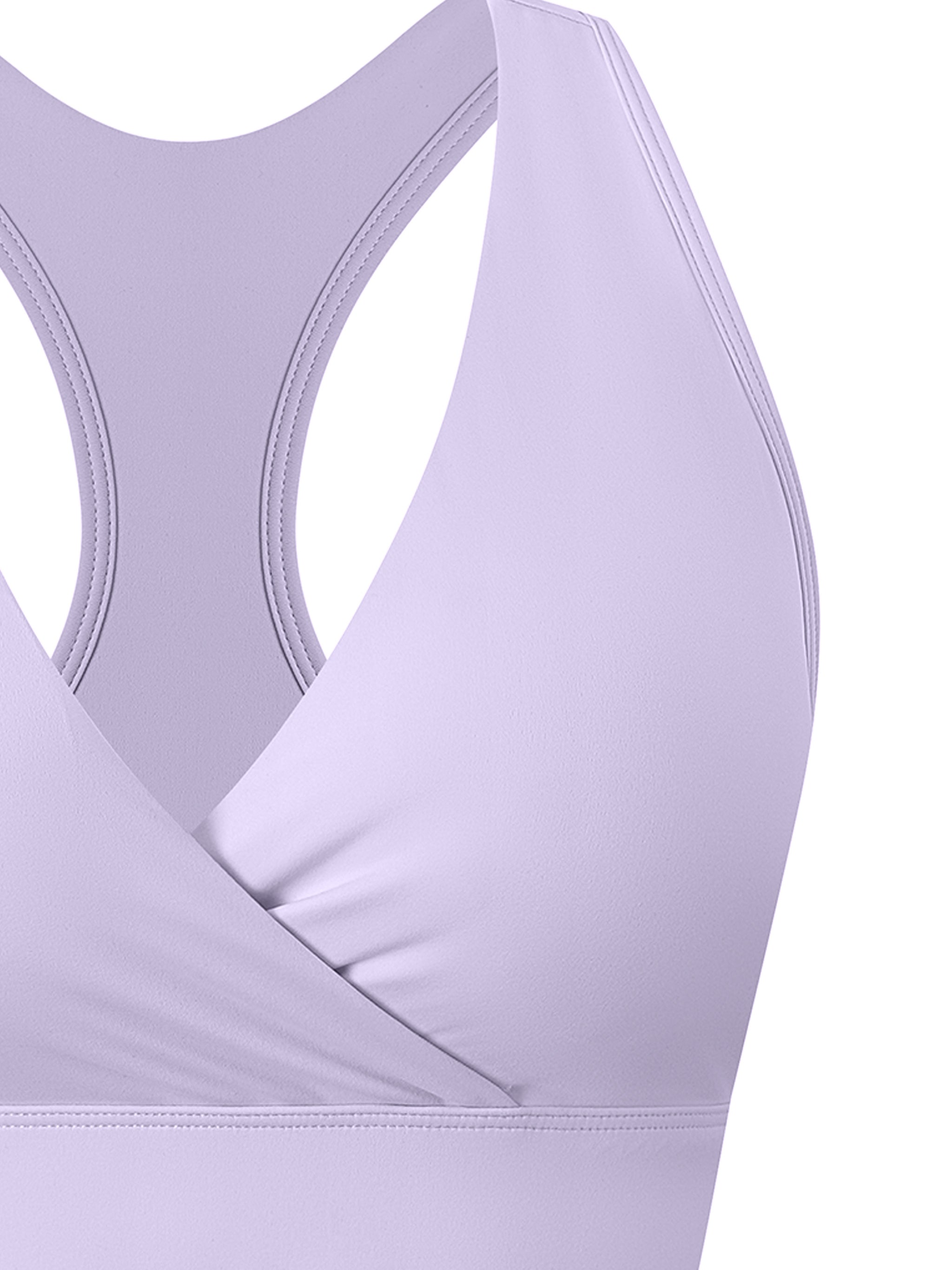 LIVELE09 Women's Crossover V-Neck Sports Bra