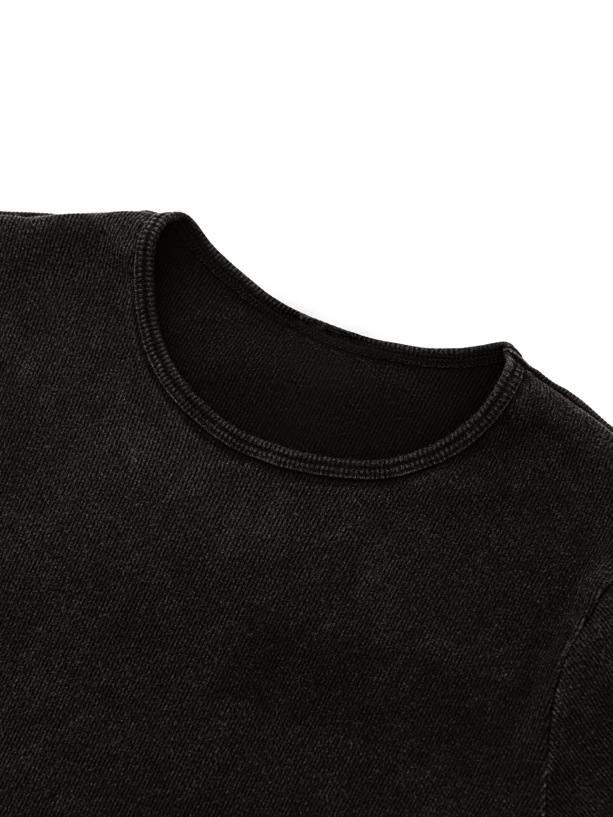 LIVELE09 Women's Mineral Wash Crew neck Bodysuit