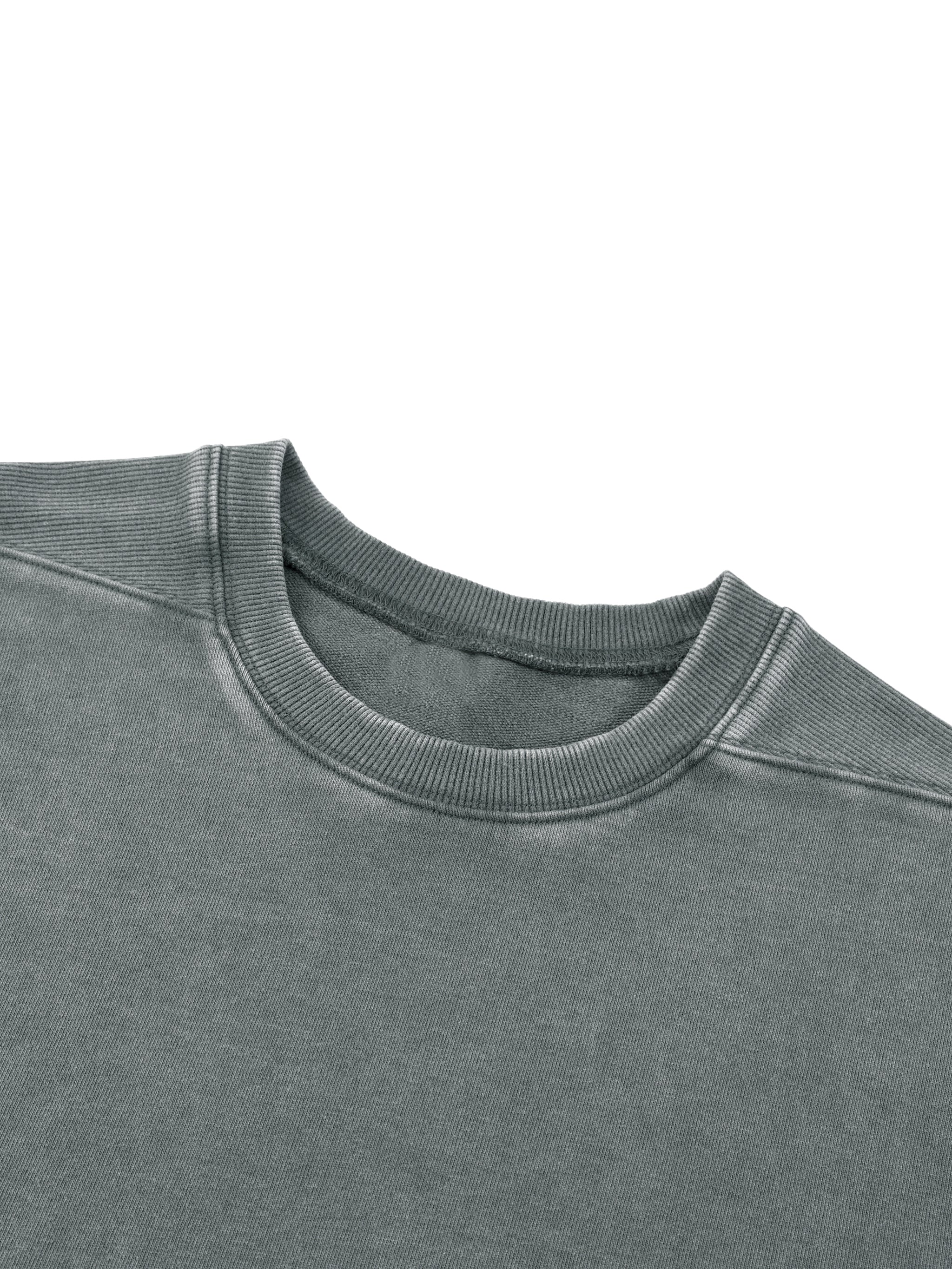 LIVELE09  Mineral Wash Boxy Raw Edge T-Shirt