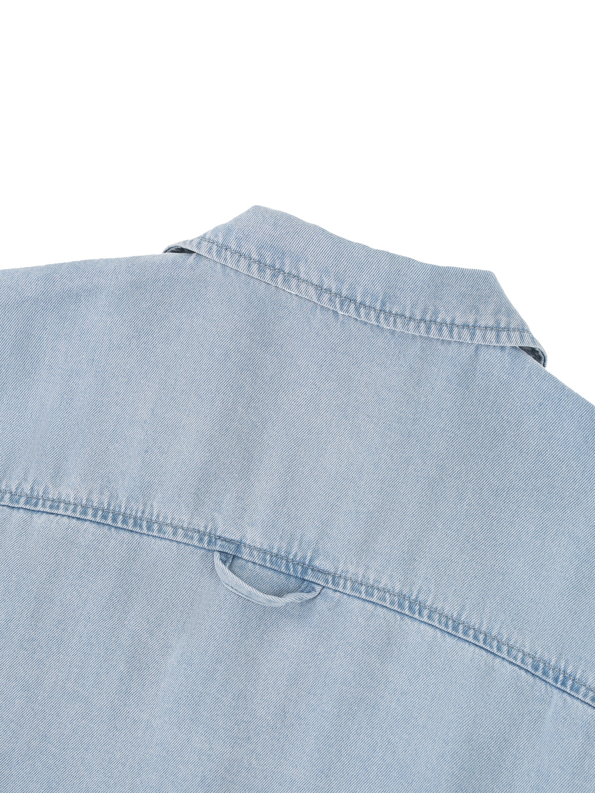 LIVELE09 Women's Vintage Wash Boxy Cropped Shirt