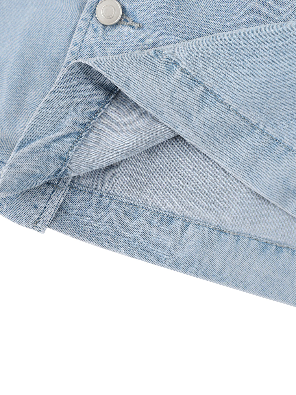 LIVELE09 Women's Vintage Wash Boxy Cropped Shirt