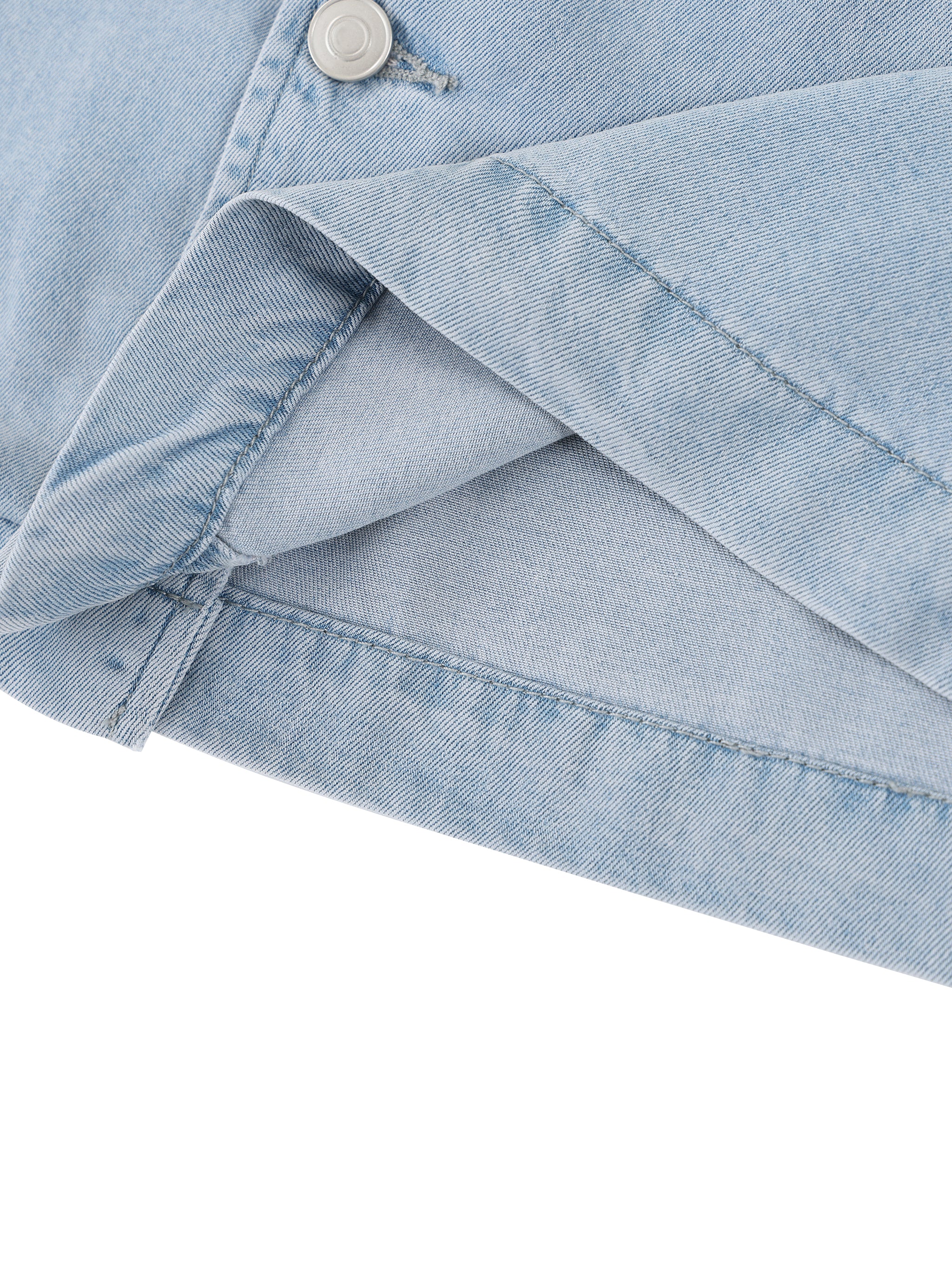 LIVELE09 Women's Vintage Wash Boxy Cropped Shirt