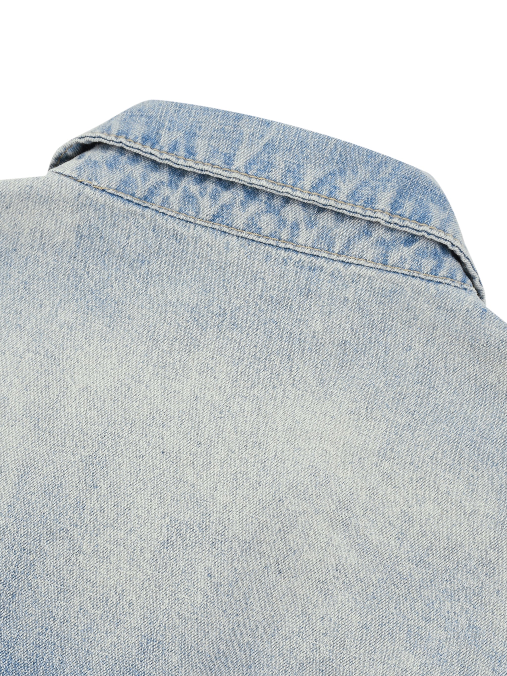 LIVELE09  Vintage Wash Full-Zip Denim Jacket