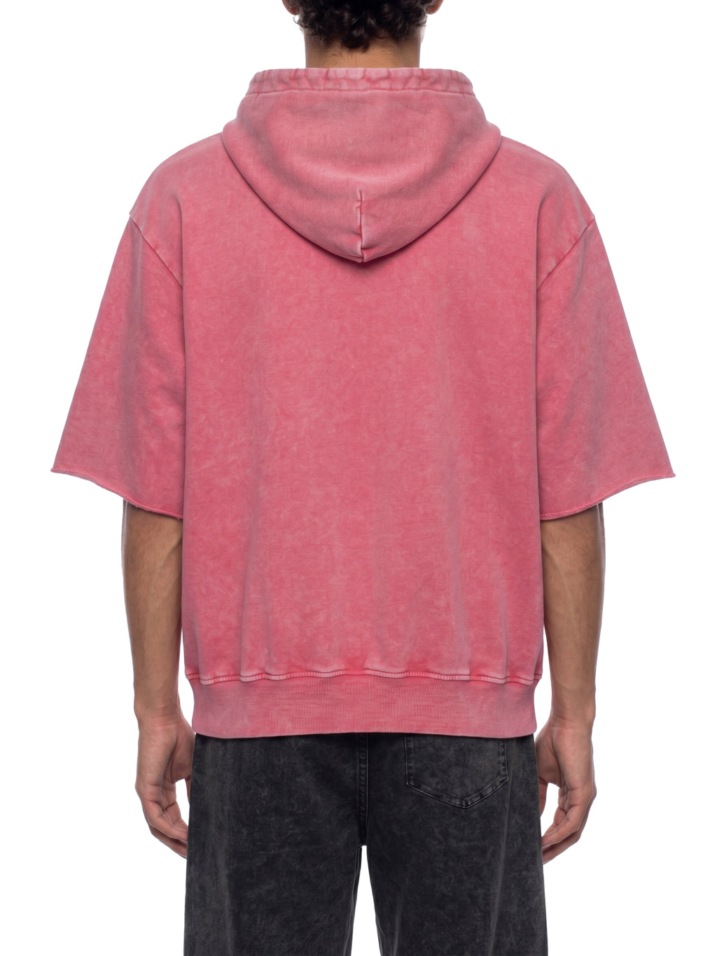 LIVELE09 Mineral Wash Short Sleeve Hoodie