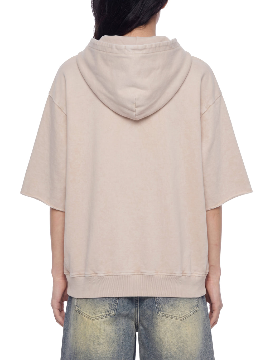 LIVELE09 Mineral Wash Short Sleeve Hoodie