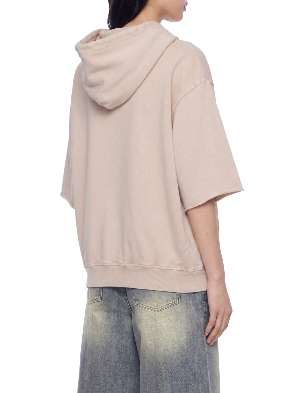 LIVELE09 Mineral Wash Short Sleeve Hoodie