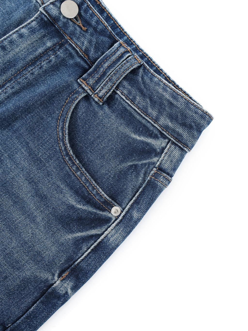 LIVELE09 Women’s Vintage Wash Denim Skirt